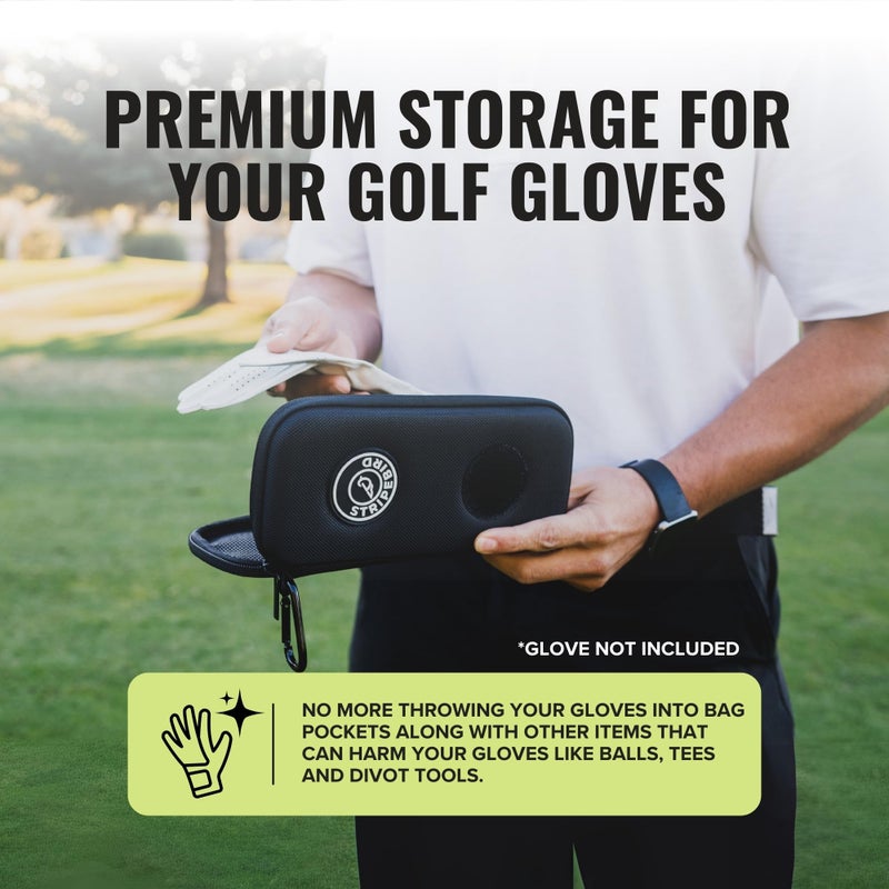Stripebird - Original Performance Golf Glove Holder Case (Stealth Black) - Protect and Keep Golf Gloves Dry - Moisture Free Storage - Organizer Case - Image 2